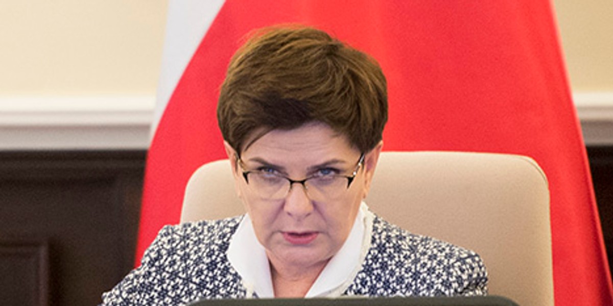 Premier Beata Szydło podczas jednego z posiedzeń rządu