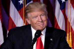 U.S. President-elect Donald Trump speaks at election night rally in Manhattan, New York