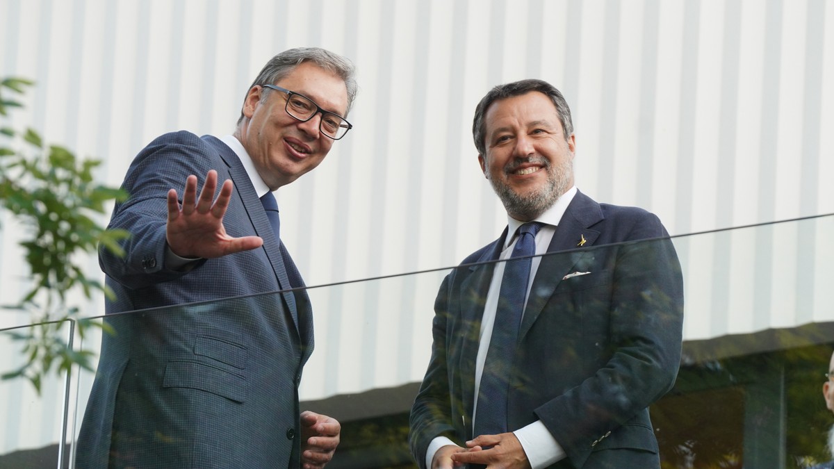 Aleksandar Vučić i Mateo Salvini