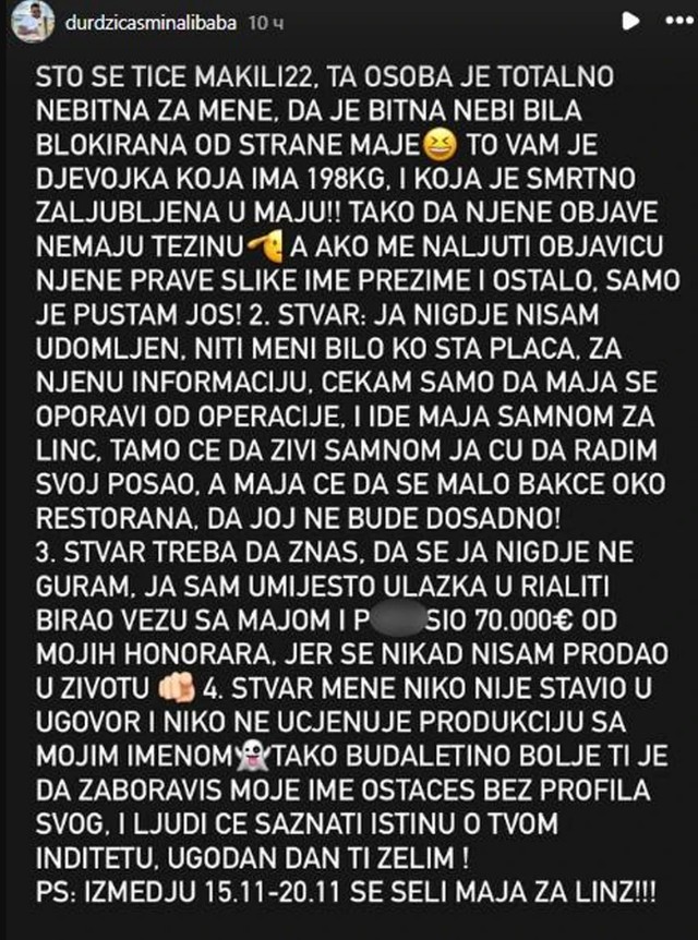 Objava Asmina Durdžića