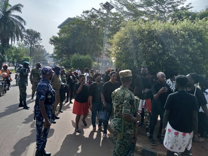 Housewives protest against husbands