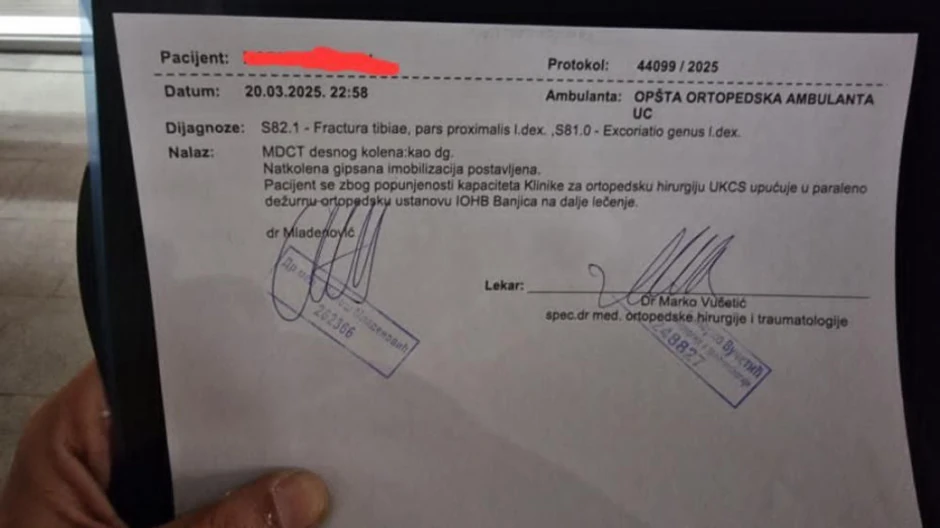 Konstatovane povrede