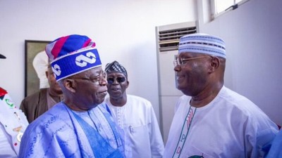 President Bola Tinubu and Atiku Abubakar. [Twitter:Kayy]