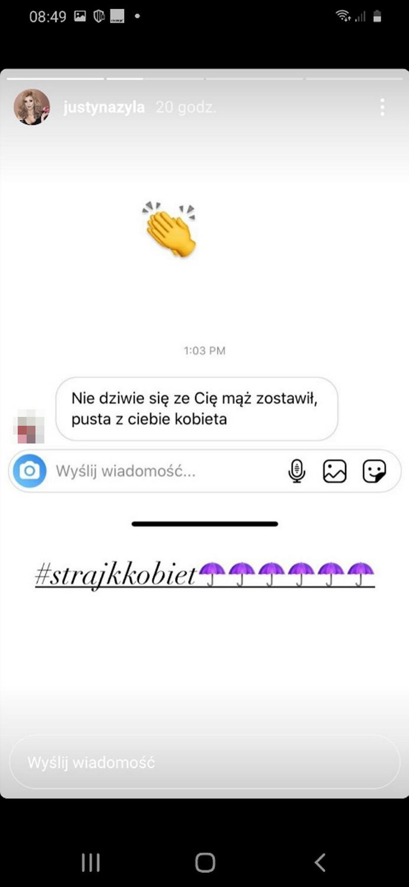 Justyna Żyła wsparła strajk kobiet