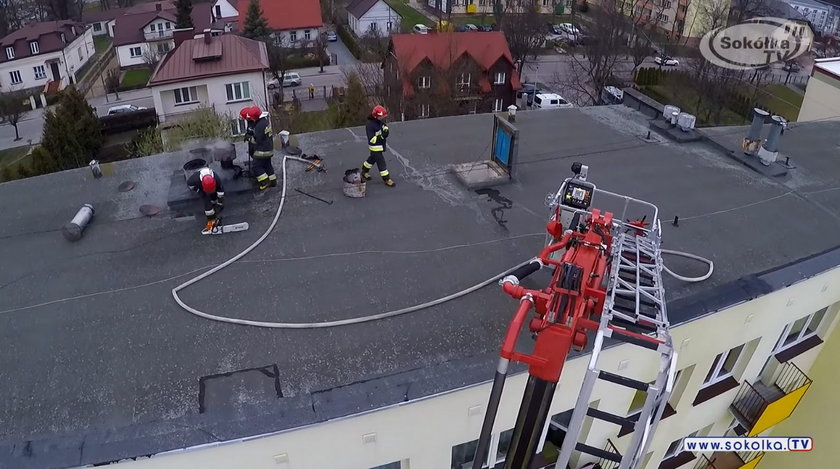 Pożar bloku w Sokółce. Wszystko przez ... ptaki