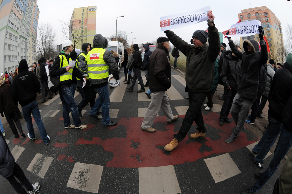 BYDGOSZCZ PROTEST OPÓŹNIENIE BUDOWY S5