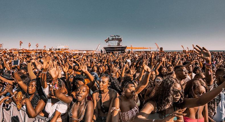 The crowd on day two of Afronation 2019 in Algarve, Portimao, Portugal. (Twitter/Afronation)