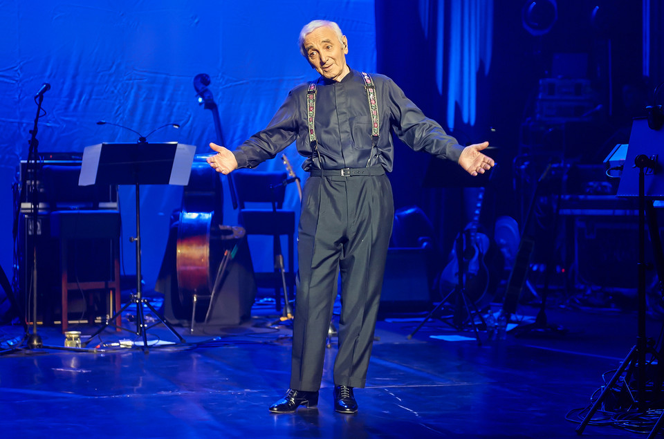 Charles Aznavour na koncercie w Polsce (Sala Kongresowa, Warszawa)