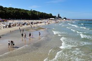 plażowicze plaża Kołobrzeg