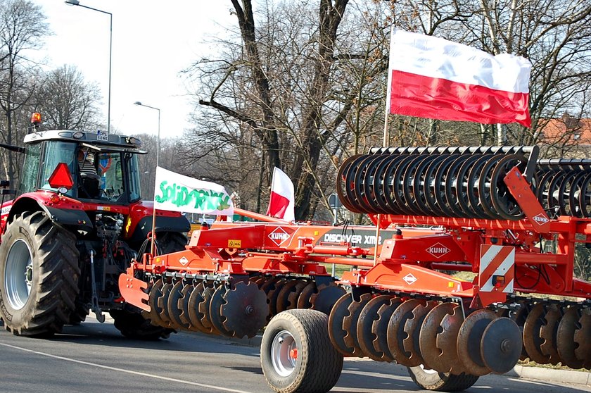 Protest rolników w Głogowie w 2014 roku