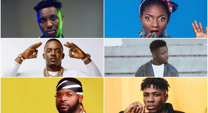 The dominance of AfroR&B and Hip-Hop in the first-half of 2020 Nigerian music is telling. (100 Crowns/Bhad Guys/Chocolate City/MusicInAfrica/Banku)