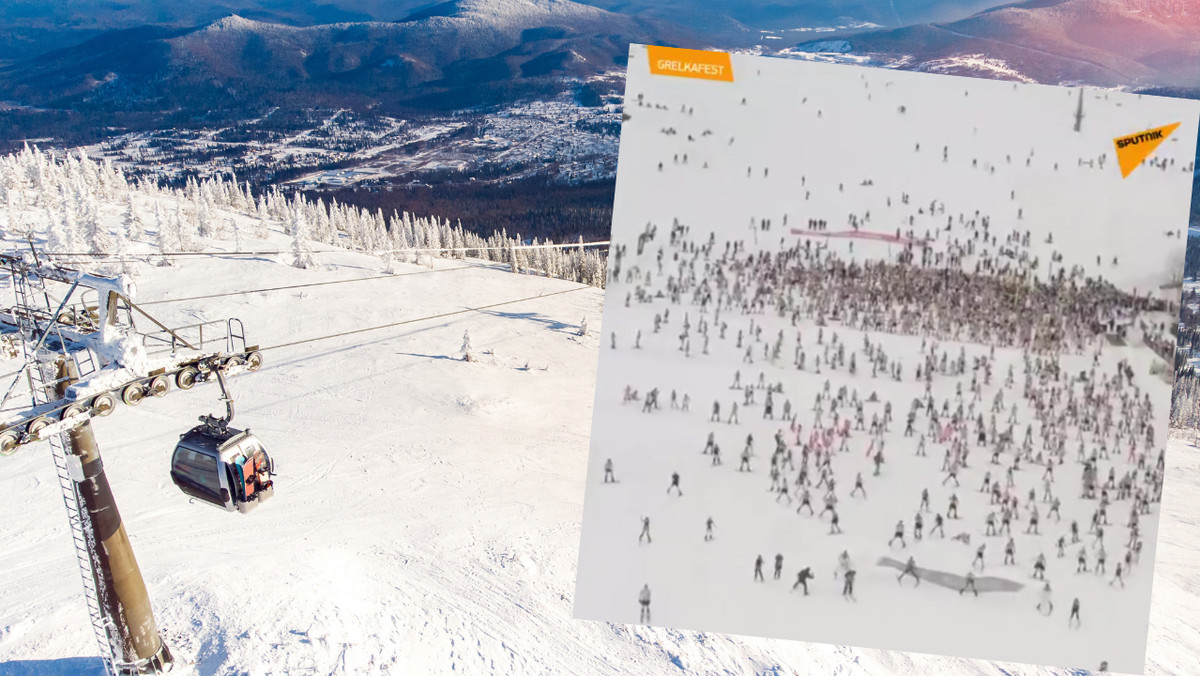 Rosja. Ponad 1700 narciarzy pożegnało sezon narciarski. Wśród atrakcji m.in. zjazdy w bikini