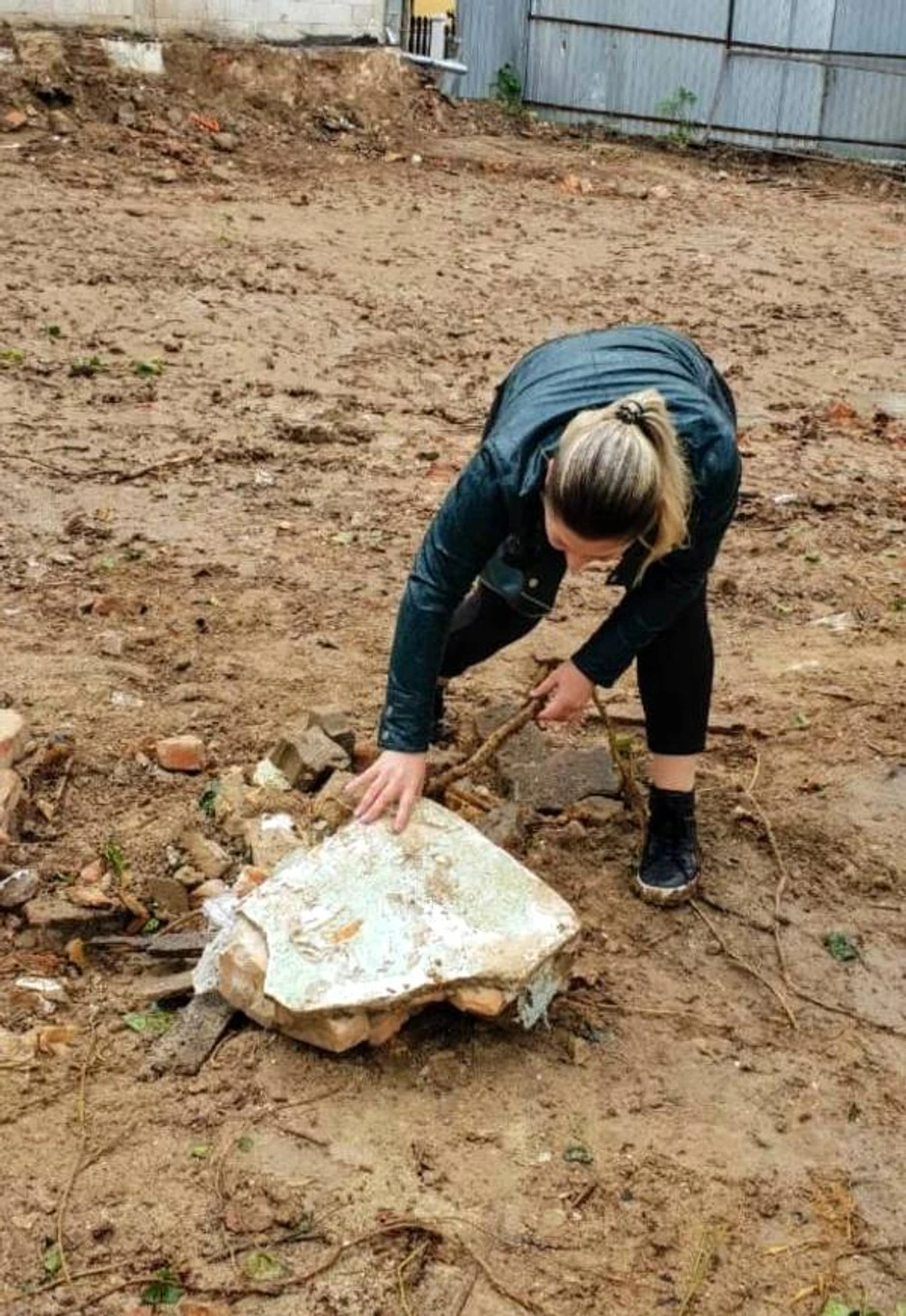 Komad srušene kuće u kojoj je Jakšić živeo u Kragujevcu