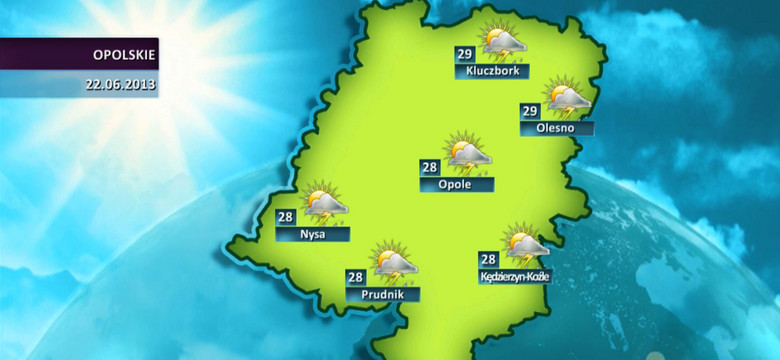 Prognoza pogody dla woj. opolskiego- 22.06