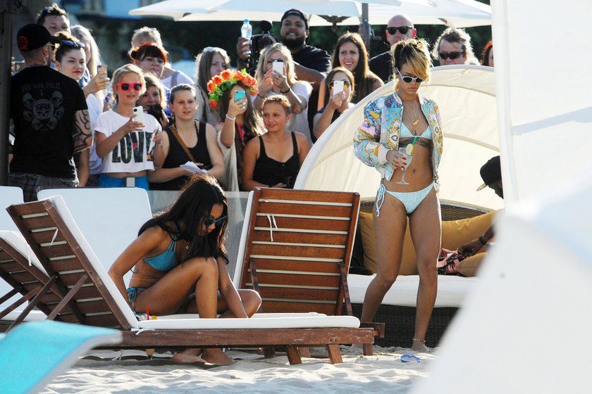 Rihanna na plaży w Sopocie