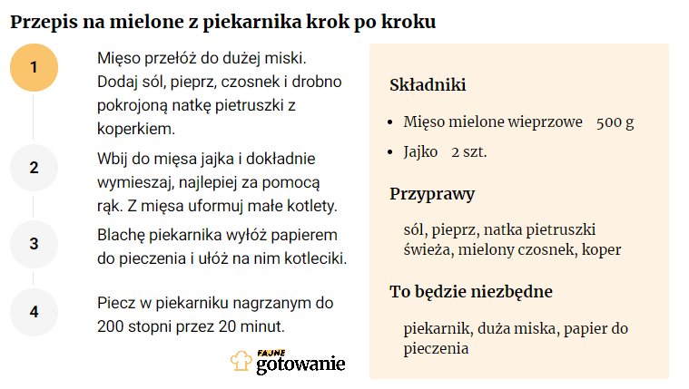 Przepis na mielone z piekarnika