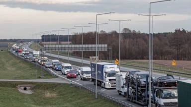 Przedświąteczne korki na A2 pod Poznaniem