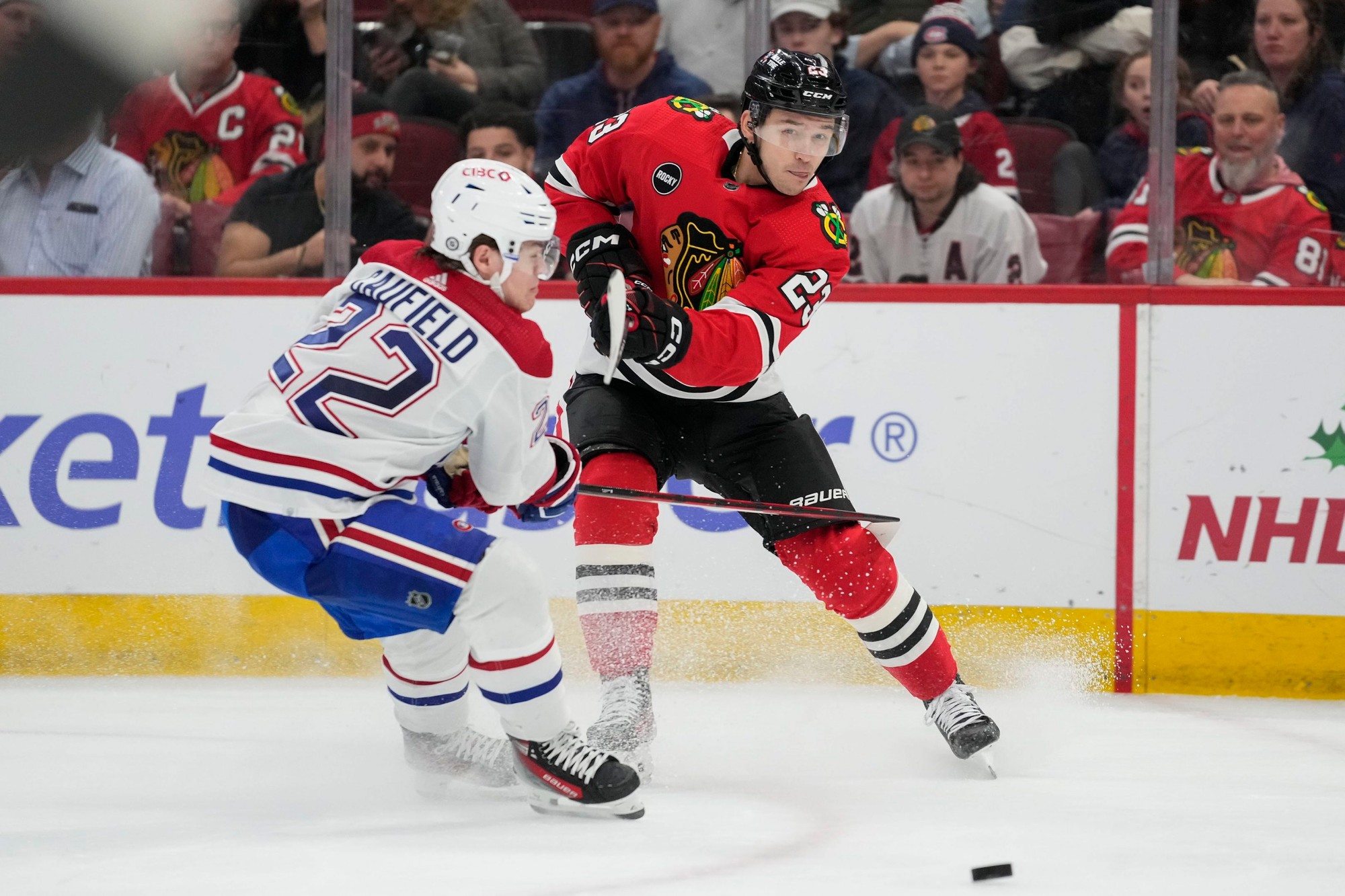 Zápas NHL: Chicago Blackhawks - Montreal Canadiens.