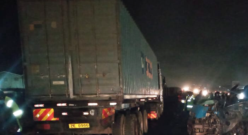 Death toll rises to 5 in trailer-Maptra matatu accident along Mombasa Road