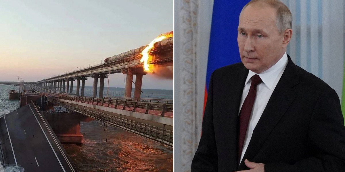Prezydent Rosji komentuje atak na Most Krymski. Wskazał rzekomych sprawców.