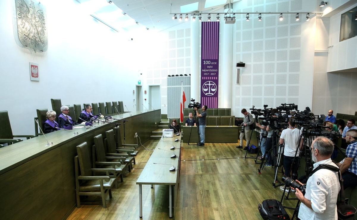 Sędziowie Sądu Najwyższego w czasie rozprawy kasacyjnej Mariusza Kamińskiego