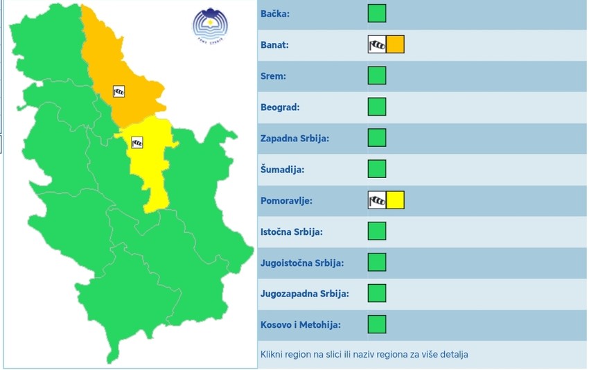 Olujna košava dostizaće i do 100 km/h