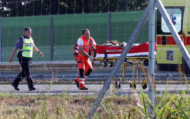 Ratownicy na miejscu wypadku w Chorwacji