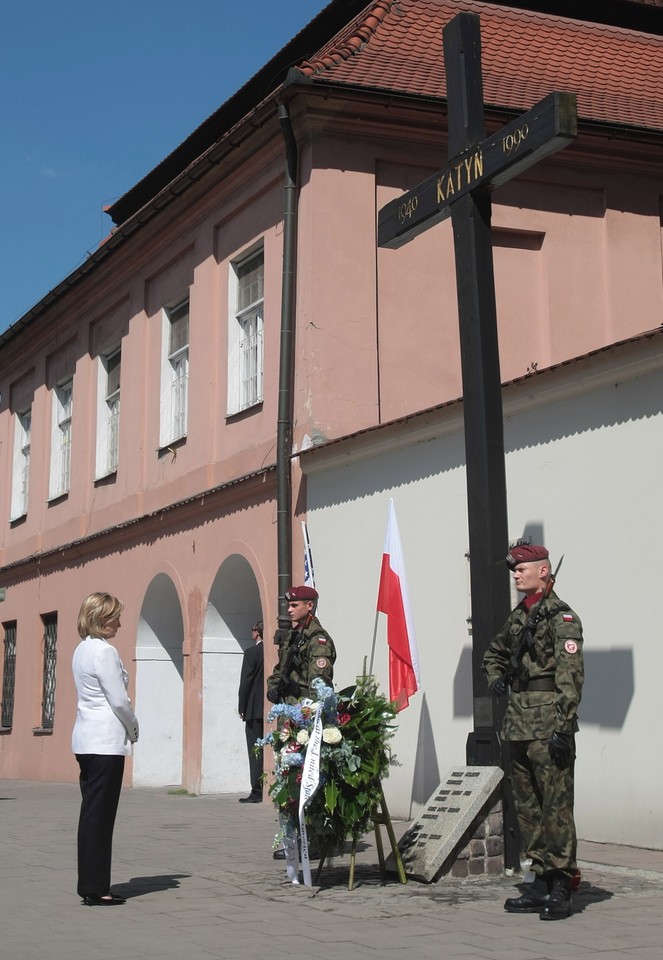 KRAKÓW USA HILLARY CLINTON KRZYŻ KATYŃSKI