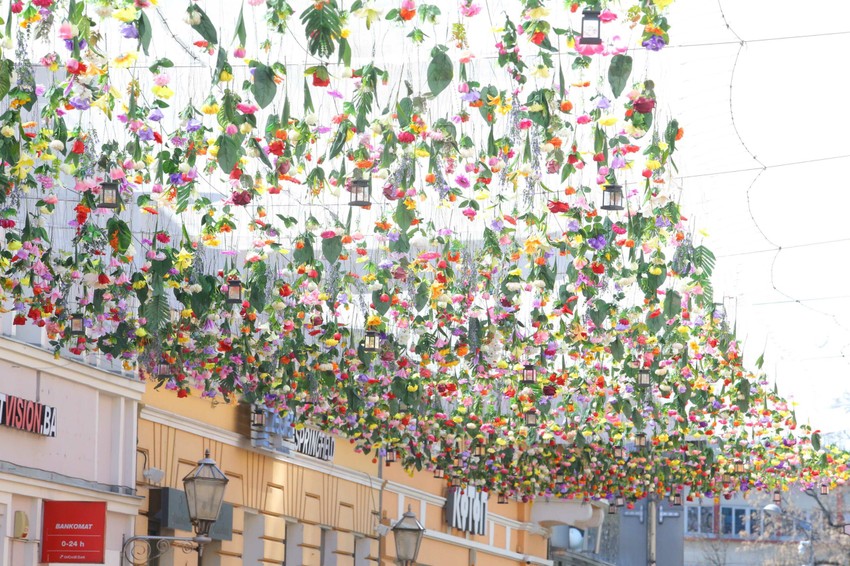 Cvijeće u Gospodskoj ulici u Banjaluci