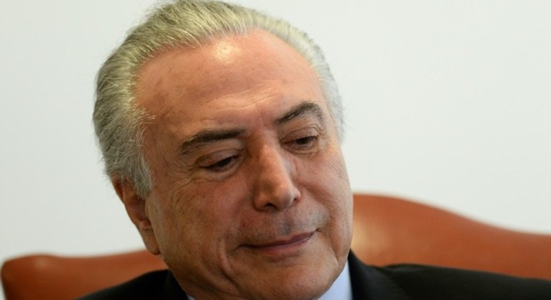 Center-right President Michel Temer, seen in July 2016, who took over this year after the impeachment of leftist leader Dilma Rousseff, has vowed to introduce strong austerity measures