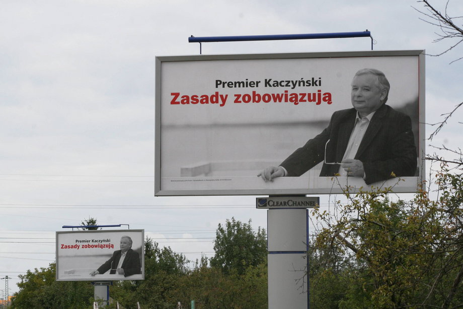 Billboard z hasłem wyborczym PiS w 2007 r.
