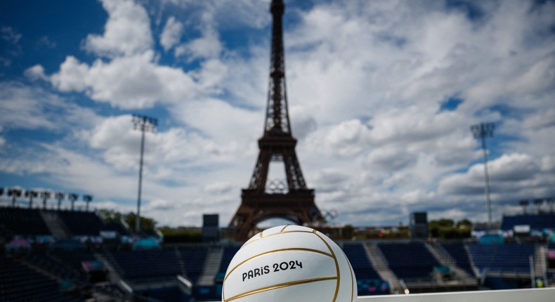 The Eiffel Tower Stadium at the Champ-De-Mars in Paris.DIMITAR DILKOFF/Contributor/AFP via Getty Images