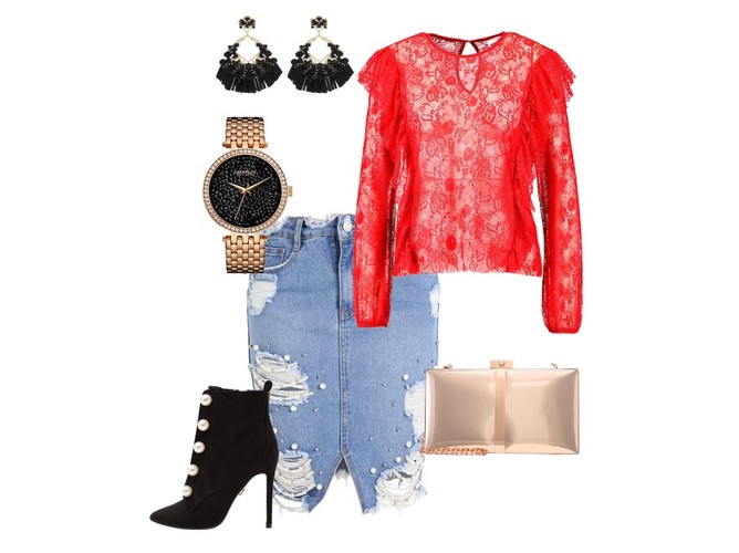 STYLIZACJE z dżinsową spódnicą