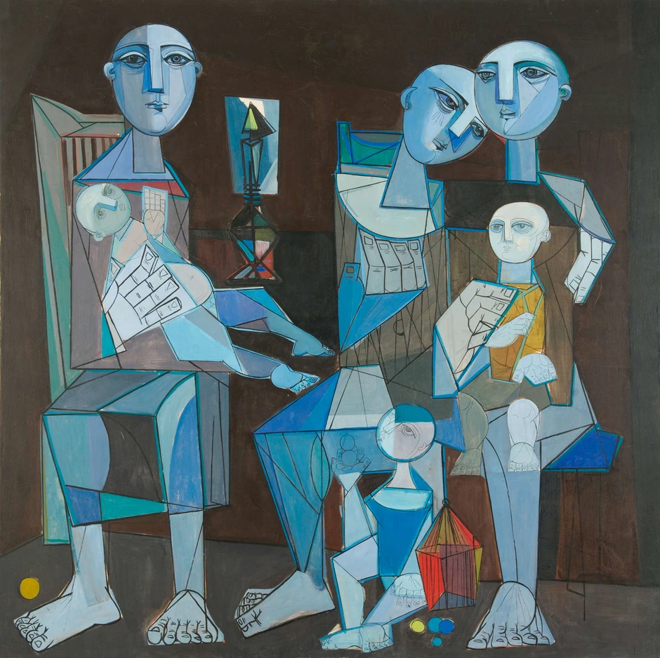 Lazar Vozarevic Porodica 1956 ulje na platnu 170 x 170 cm