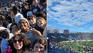 The author and his friends at the Yale-Harvard football game.Courtesy of Samuel Johnson-Noya & Miles Kirkpatrick