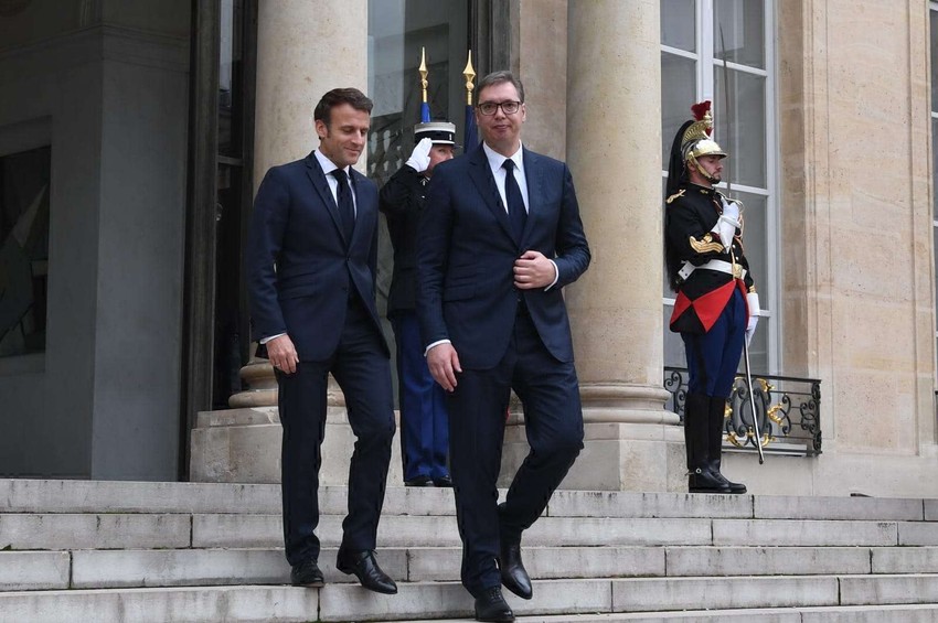 Emanuel Makron i Aleksandar Vučić