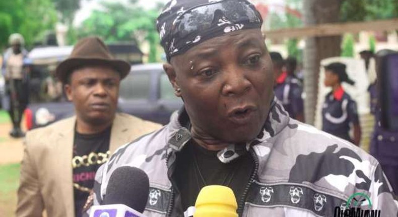 Charly Boy during the 'resume or resign' protest against President Muhammadu Buhari's ruling in absentia