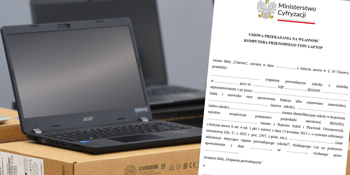 Darmowe laptopy dla uczniów? Najpierw rodzice muszą podpisać takie umowy