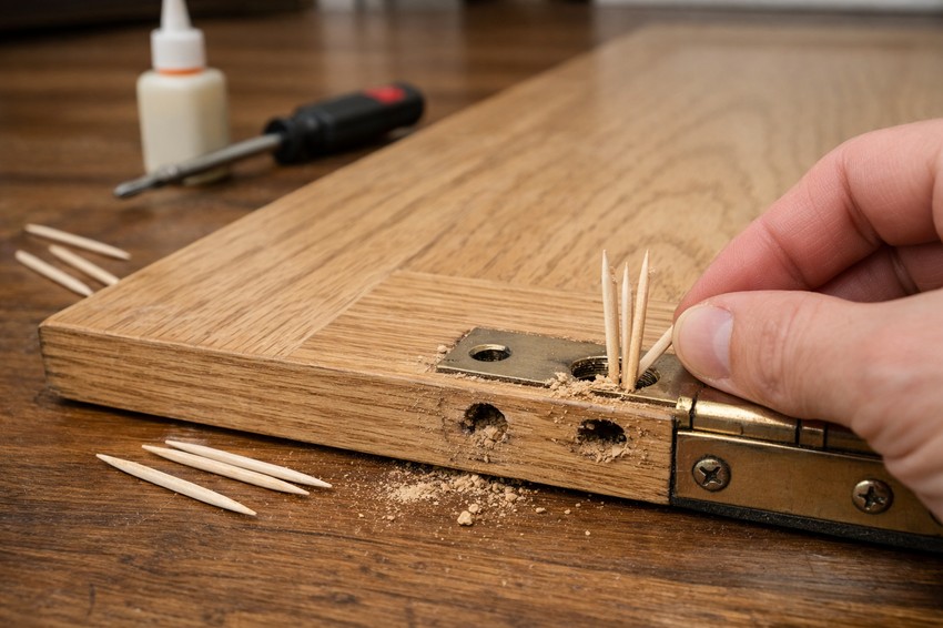 Čačkalice u šarkama vrata