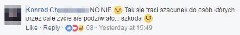 Cezary Żak pochwalił się w sieci zdjęciem z Marszu Wolności