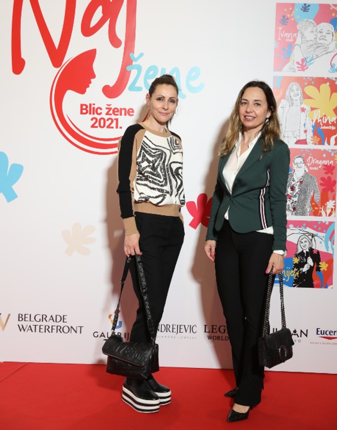Milena Stupar, specijalista korporativnih komunikacija i Aleksandra Džaferović, rukovodilac službe korporativnih komunikacija Euro banke