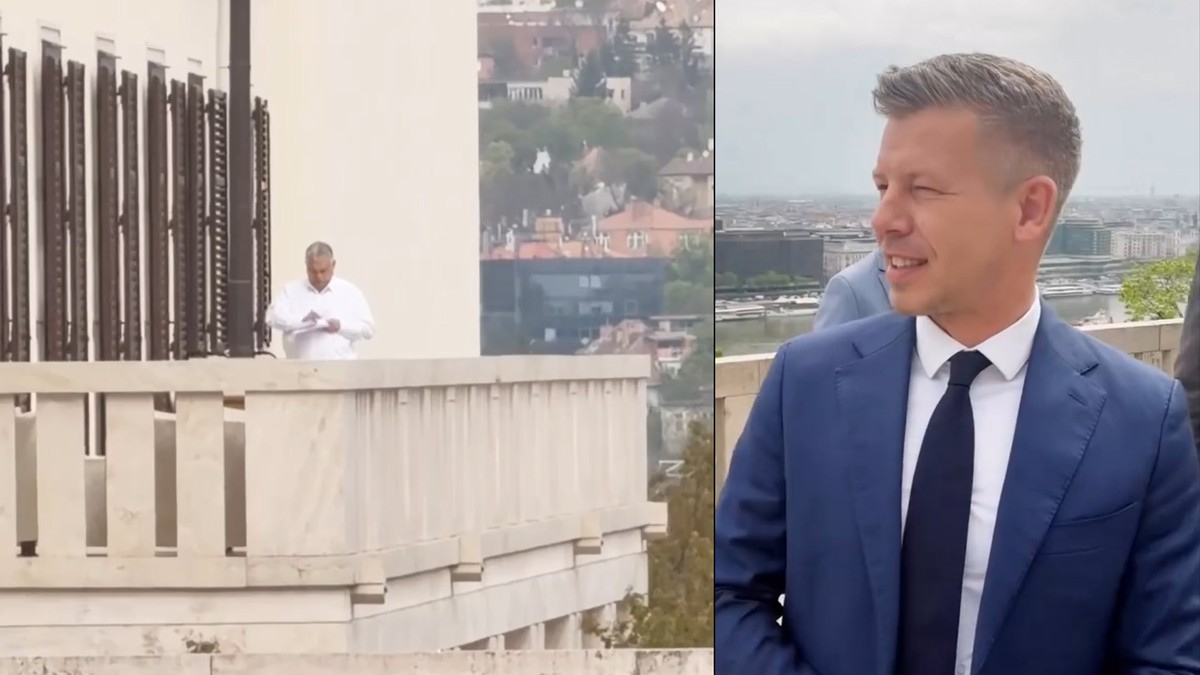Peter Mađar i Viktor Orban na terasi
