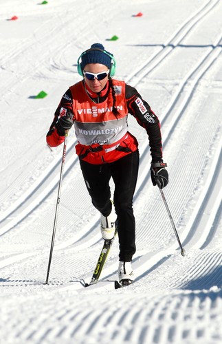 Justyna Kowalczyk podczas treningu we włoskim Val di Fiemme
