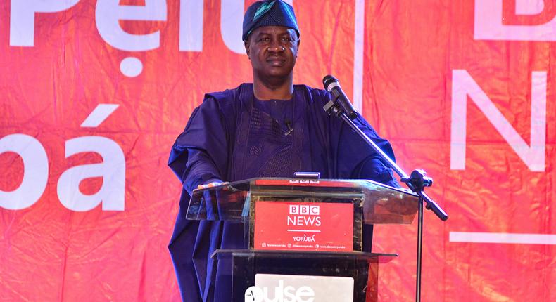 Babatunde Gbadamosi of the Action Democratic Party (ADP) at a Lagos governorship debate organised by the British Broadcasting Corporation (BBC) Yoruba News Service on Saturday, January 26, 2019 (Pulse)