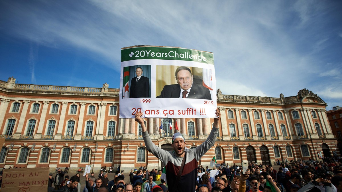 Touluose's Algerians Rally Against The Re-election Bid Of President Bouteflika