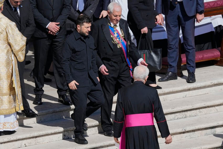 Volodimir Zelenski na sahrani pape Franje