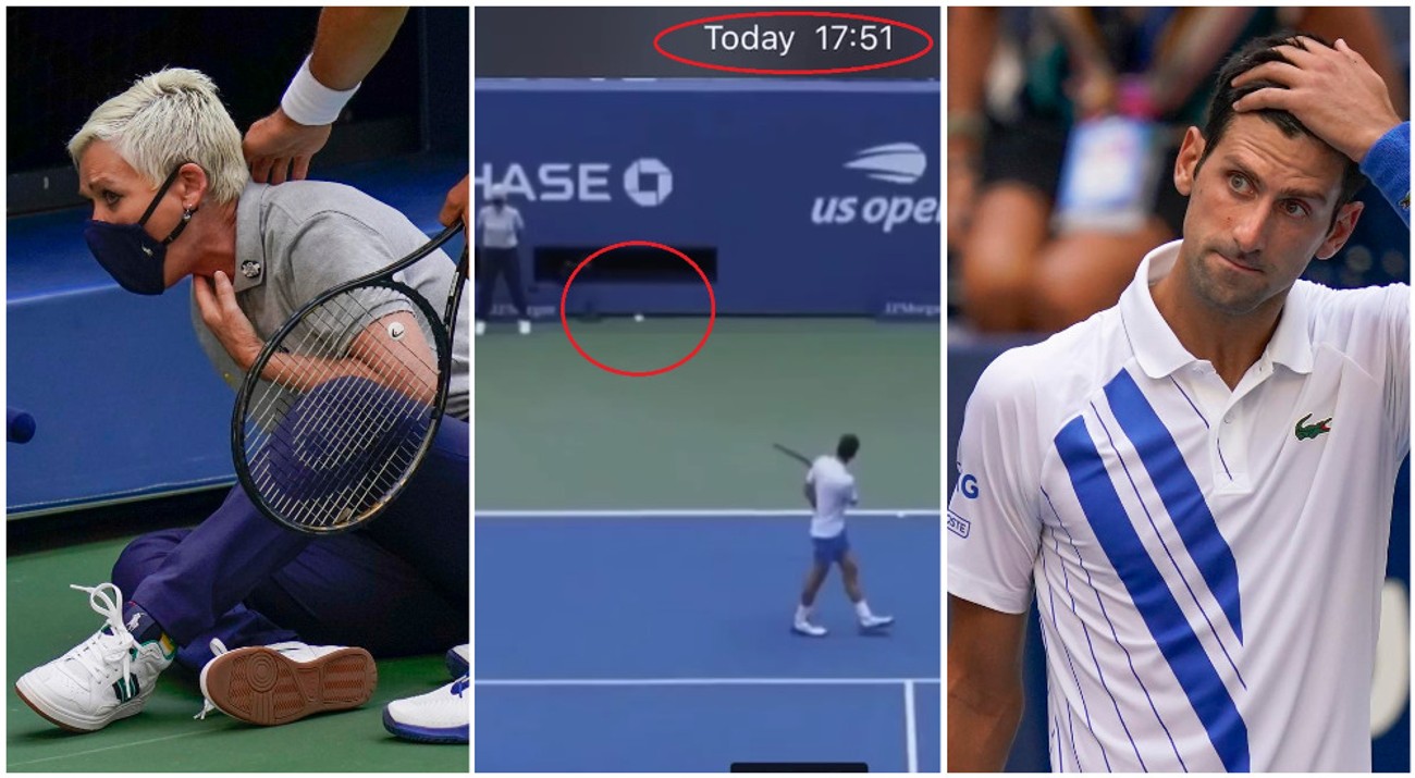 novak djokovic vesti diskvalifikovan us open snimak treci ugao video