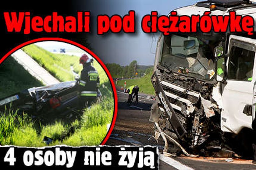 Wjechali pod ciężarówkę 4 osoby nie żyją