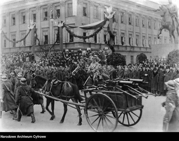 Obchody święta 11 listopada w Warszawie, rok 1927.