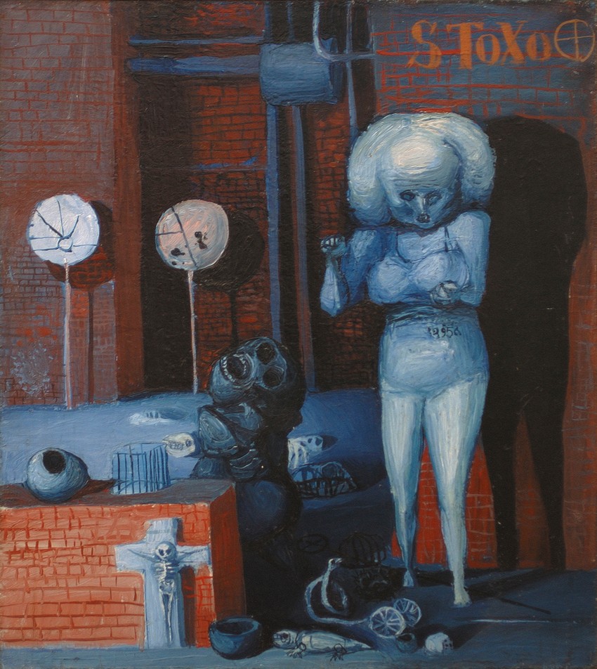 Миодраг Дадо Ђурић - Бикини, уље на платну 1954 Музеј савремене уметности